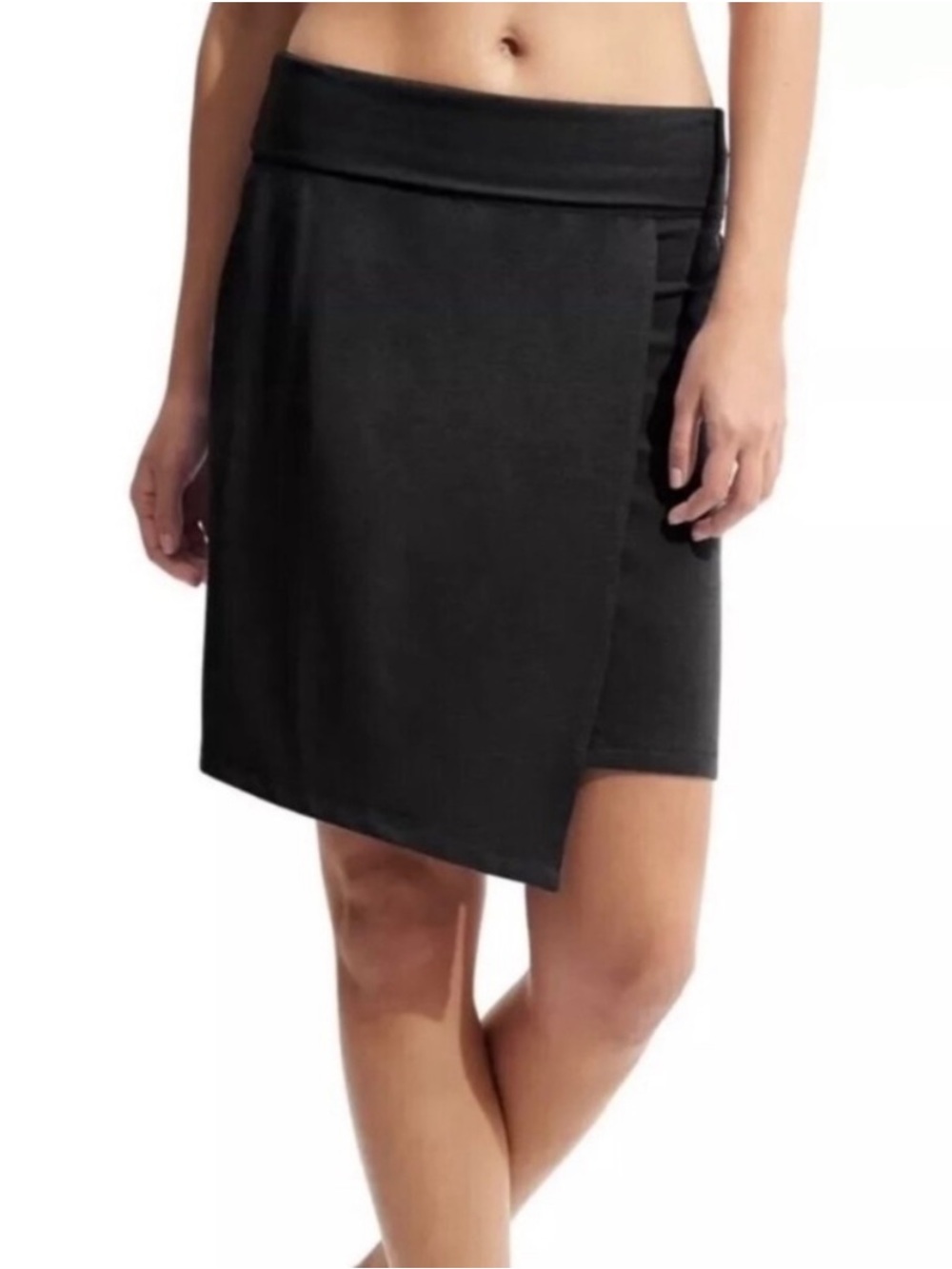 Athleta Seaside fold over skirt with asymmetrical faux wrap